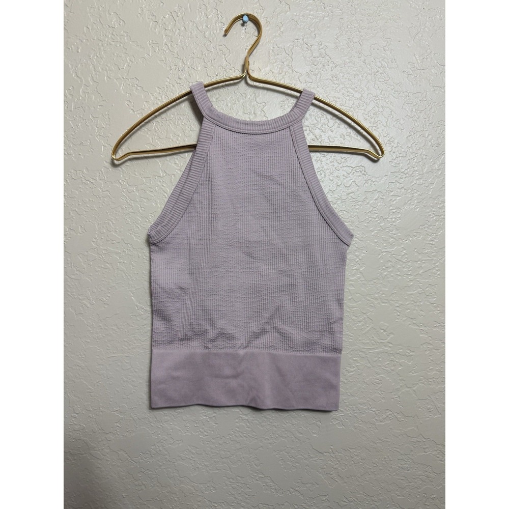 Intimately Free People Ribbed Long Line Cropped Tank Xs Purple